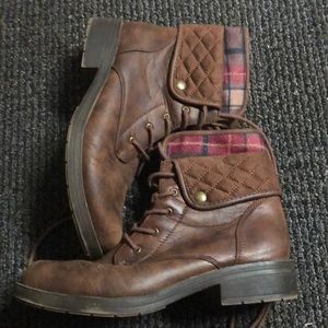 American Eagle combat boots.